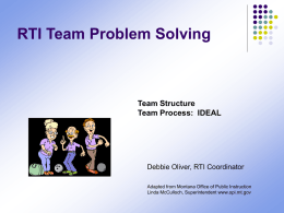 RTI Team Problem Solving