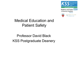 Medical Education and Patient Safety