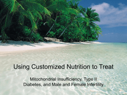 Using Customized Nutrition to Treat
