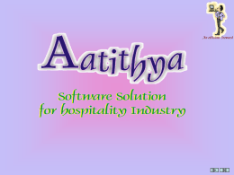 AATITHYA A software for Hospitality Industry