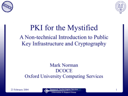 Intro to PKI and authentication