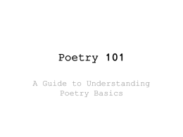 Poetry 101 - Endeavor Charter School