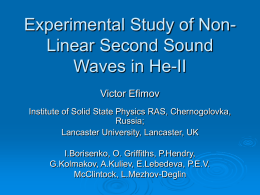 Nonlinear waves in superfluid helium