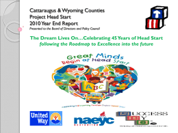 Cattaraugus & Wyoming Counties Project Head Start 2007