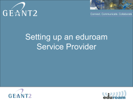 Setting up an eduroam Service Provider