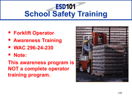 Forklift Awareness Training