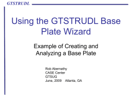 Using the Base Plate Wizard