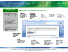 Office 2007 User Experience Get Started (Beta 2 Technical
