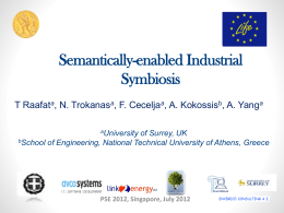 eSymbiosis: Semantically-enabled Industrial Symbiosis