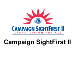 What is Campaign SightFirst II?