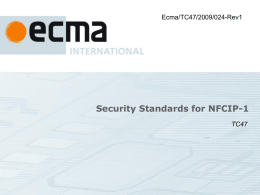 Security Standard for NFCIP-1