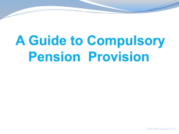 A Brief Guide to Compulsory Pension Provision