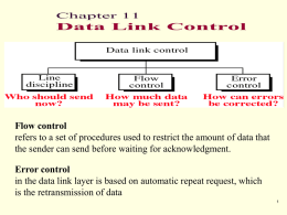 Chapter 10 Data Link Control - Al al
