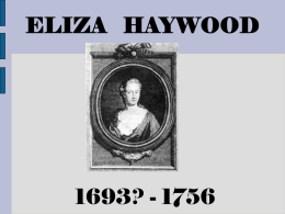 Eliza Haywood’s