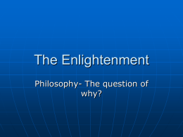 The Enlightenment - Mr Collett\'s Blog