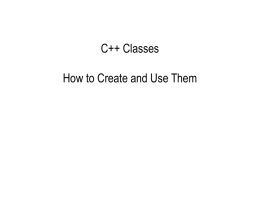 C++ Classes - bhecker.com