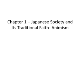 Chapter 1 – Japanese Society and Its Animism