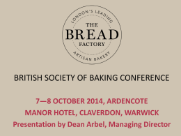 National Business Award - British Society of Baking