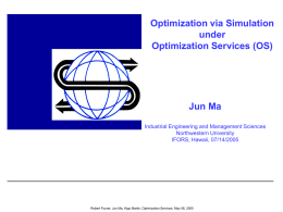 Optimization Services Framework and Virtual Prototype System