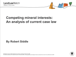 Competing mineral interests: An analysis of current case law
