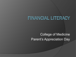 Financial Planning - The University of Tennessee Health