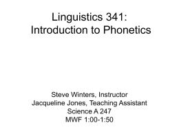 Linguistics 341 - Bases Produced