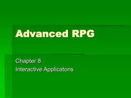 Advanced RPG - FVTC IT | Home