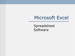 Microsoft Excel - Colorado State University Extension