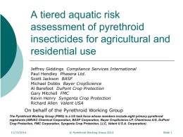 Overview of a National Aquatic Risk Assessment of