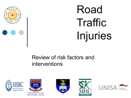 Road Traffic Injuries - Western Cape Government