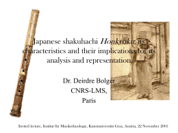Japanese shakuhachi Honkyoku: its characteristics and