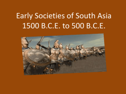 Early Societies of South Asia