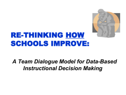 Re-thinking How Schools Improve
