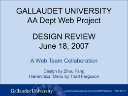 Dept Web Design - Gallaudet University