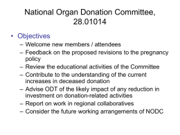 National Organ Donation Committee, 28.01014