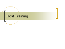Host Training - Wesleyan University
