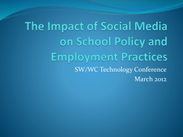 The Impact of Social Media and School District Employment