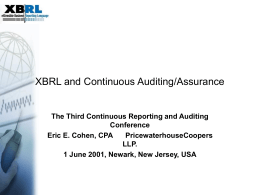 XBRL and Continuous Auditing