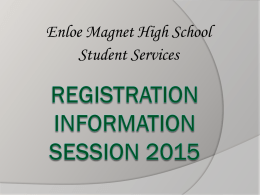 Registration Information Session