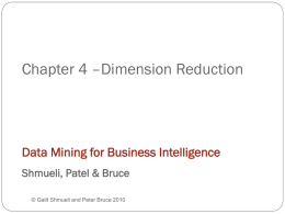 Chapter 3 – Data Exploration and Dimension Reduction