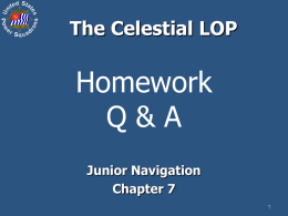 7 Celestial LOP Homework Q & A