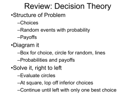 Review: Decision Theory - David D. Friedman's Home Page