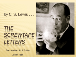 Screwtape Letters - Joel Heck's Lewis Site