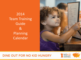 Share Our Strength - Dine Out for No Kid Hungry