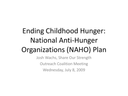 National Anti-Hunger Organizations