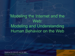Modeling and Understanding Human Behavior on the Web