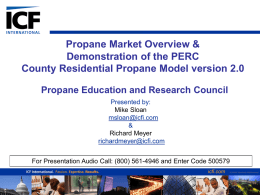 Propane Market Overview & Demonstration of the PERC County