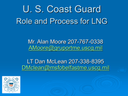 U. S. Coast Guard and LNG