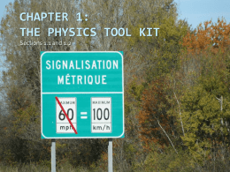 Chapter 1: The Physics Tool Kit