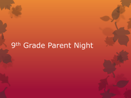 9th Grade Parent Night - Madison Public Schools